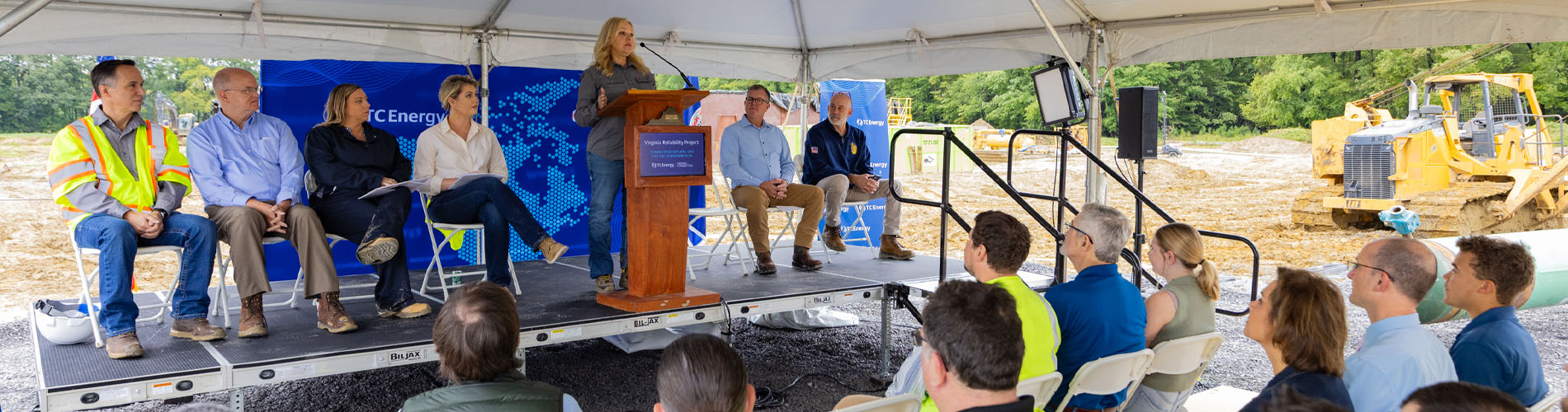 Tina Faraca addresses the crowd