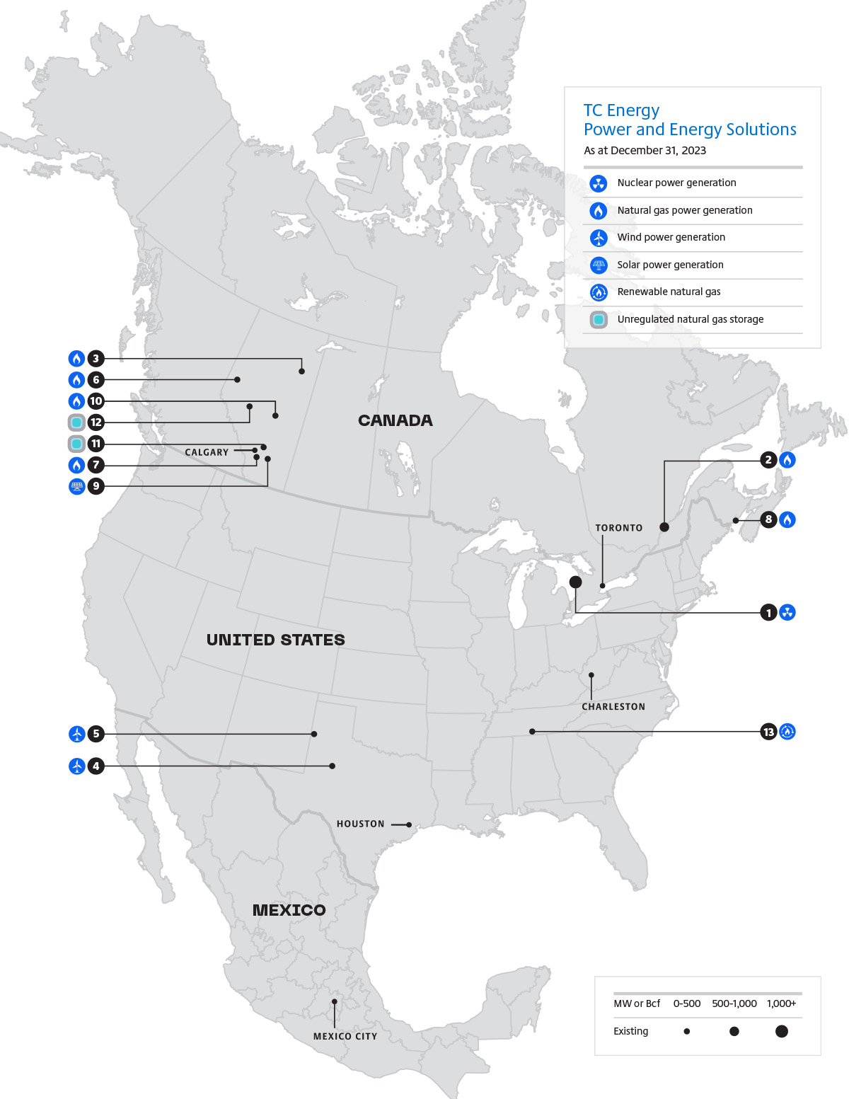 TC Energy all assets map